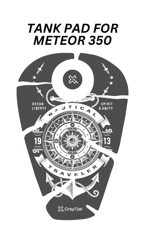 Full Tank Pad Compatible with Meteor 350 | Meteor 350 Sticker, Pack Of 1